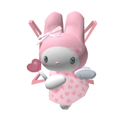 Angel bunny plush bag kawaii heart & pink bow 1.0