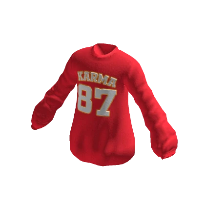 red oversized karma 87 sweatshirt