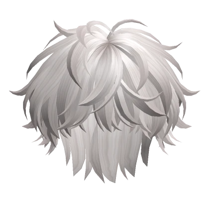 Fluffy Anime Boy Hair(Silver)