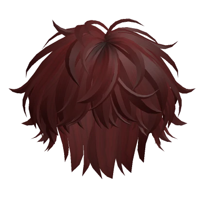 Fluffy Anime Boy Hair(Dark Red)