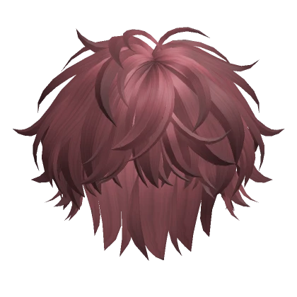 Fluffy Anime Boy Hair(Dark Pink)