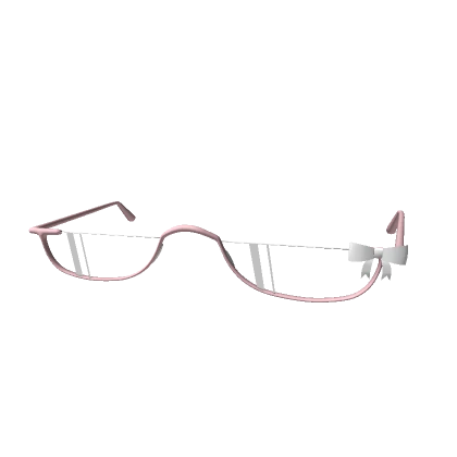 ɞ | pastel pink thin bow glasses