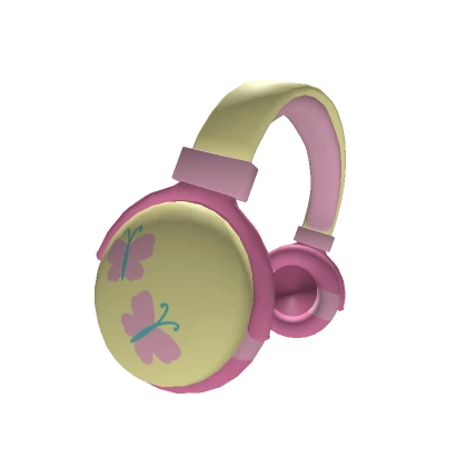 Butterfly Yellow Pony Headphones