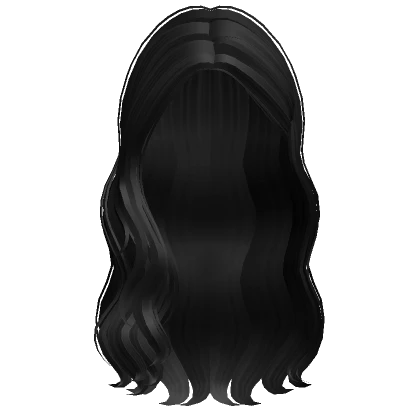 Long Wavy Lush Tucked Back Hair (Black)