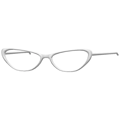 Cat Eye Glasses White