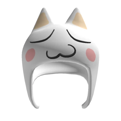 🤍 Cute Silly Toro white cat(井上トロ) Cat Hood/ hat