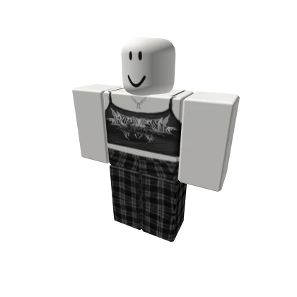 black y2k da hood plaid pjs emo pajamas vintage
