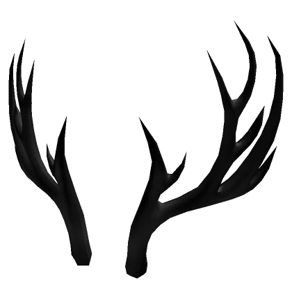 Elder Deer Antlers of Winter Black