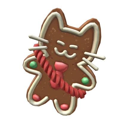 Gingerbread Cat Cookie Back