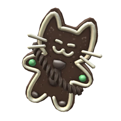 Chocolate Cat Cookie Back