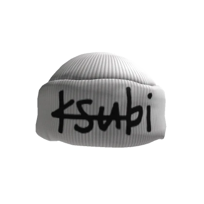 White Ksubi Designer Beanie