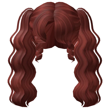Cute Curly Elegant Pigtails (Red)