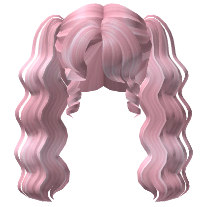 Cute Curly Elegant Pigtails (Pink)