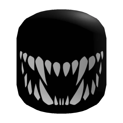 Horrifying Teeth Scary Eyeless Face [Void Black]