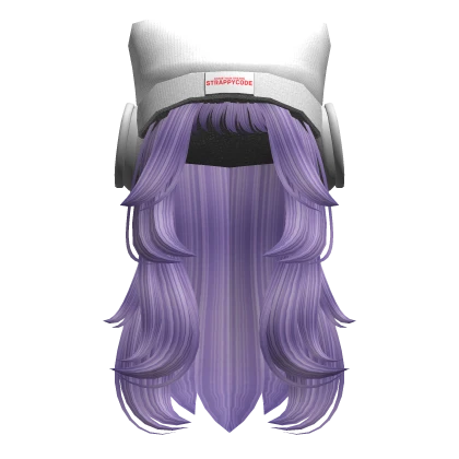 Violet Layered Princess Hair w Beanie & Headphones
