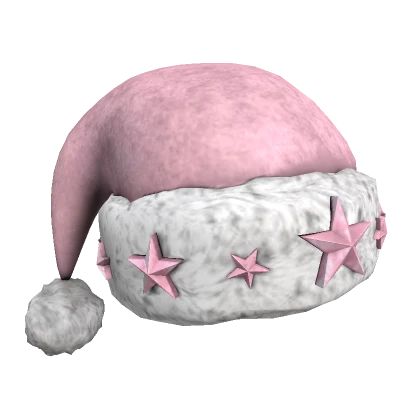 Fluffy Pink Santa Christmas Hat