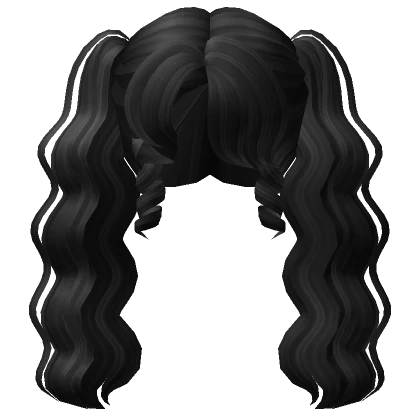 Cute Curly Elegant Pigtails (Black)