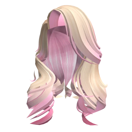 Pink and Blonde Celebrity Pop Star Curly Hair