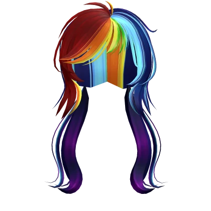 ♡ : rainbow pony scene pigtails 