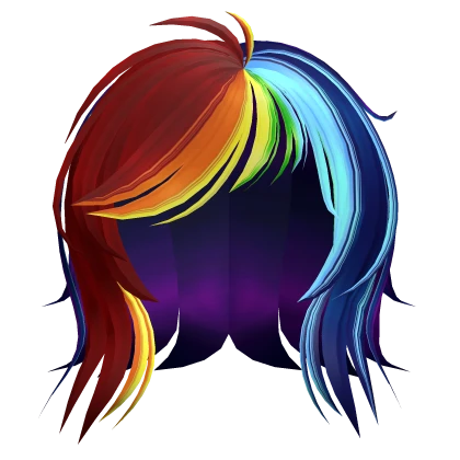 ♡ : short rainbow pony scene hair 