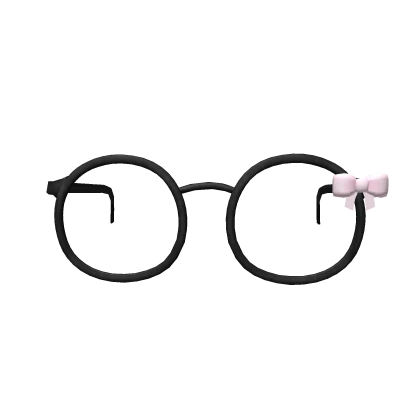 ♡ : black glasses with bow 