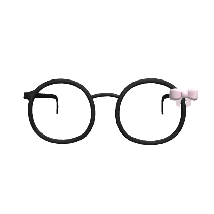 ♡ : (low) black glasses with bow  