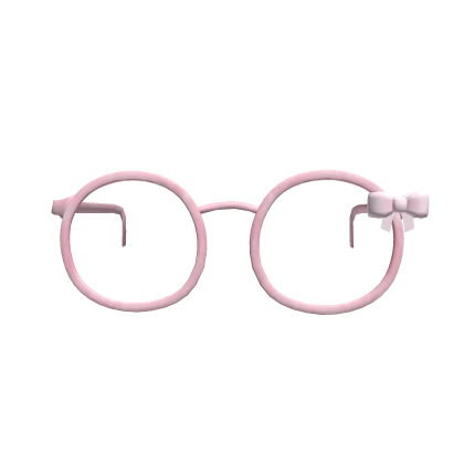 ♡ : (low) pink jelly glasses with bow 