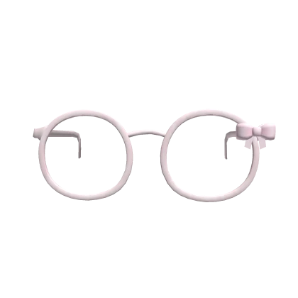 ♡ : (low) light pink jelly glasses with bow  