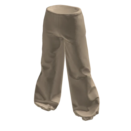 Beige Parachute Pants