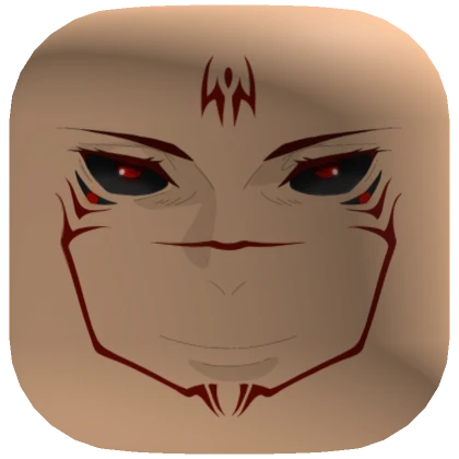 Sukuna Crimson Curse 2D Face Mask