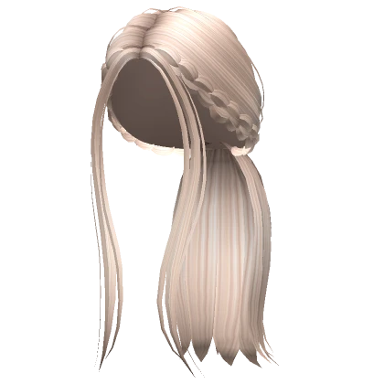 Long Braided Aesthetic Ponytail (Platinum)