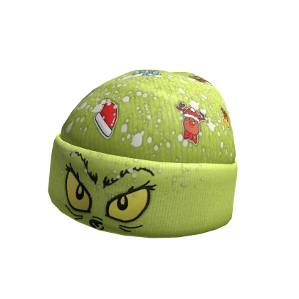 Christmas Hater Beanie w/ Stickers