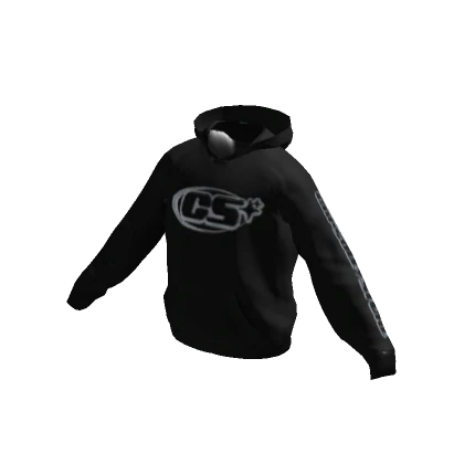 CS Logo Black Hoodie Y2K