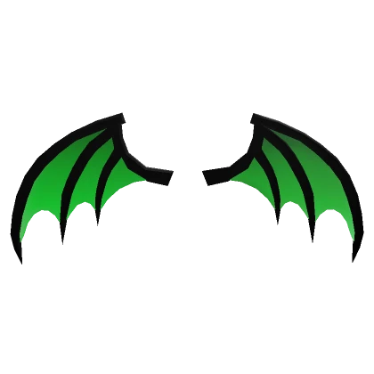 Neon Bat Wings: Green