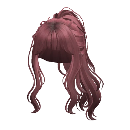 Wavy Ponytail(Dark Pink)