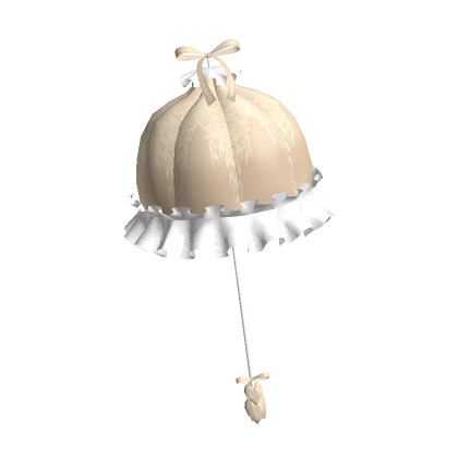 Lace Rococo Parasol in Beige