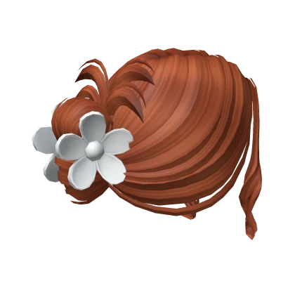 Clipped Messy Bun In Ginger