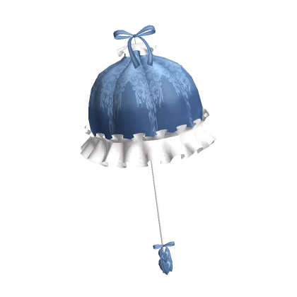 Lace Rococo Parasol in Dark Blue