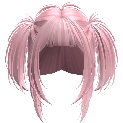 Short Anime Messy Grunge Pigtails (Pink)