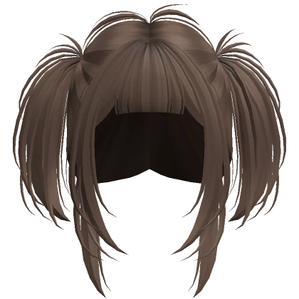 Short Anime Messy Grunge Pigtails (Light Brown)