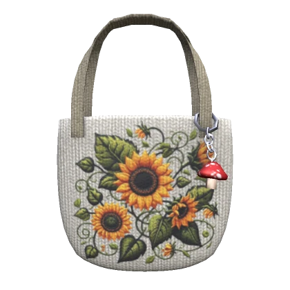 Sunflower Cottagecore Tote Bag