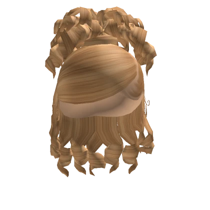 Curly Updo In Gold Blonde