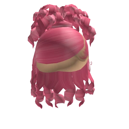 Curly Updo In Pink