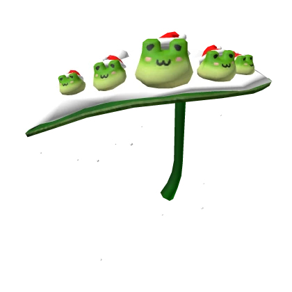 Happy Holiday Snow Frog Leaf