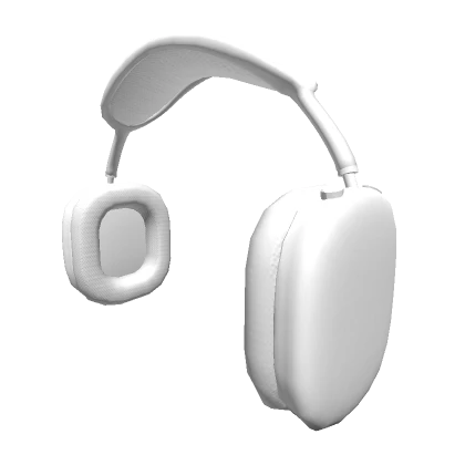 White Mesh Metal Cool Shiny Headphones