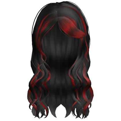 Wet n' Wavy Mermaid Hair in Black Red