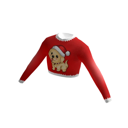 Christmas Santa Puppy Top