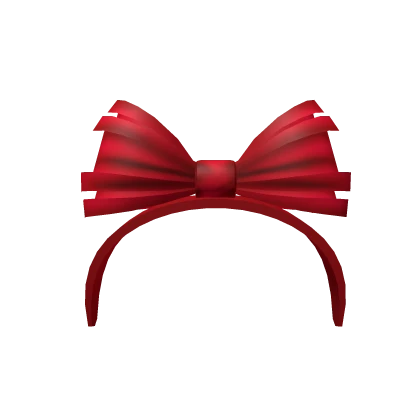 Red Festive Bow Headband