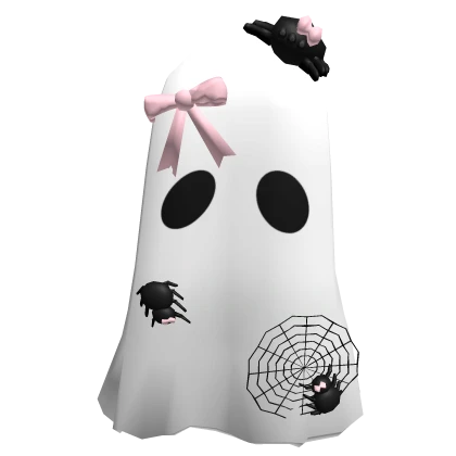 ୨୧ Cute spooky ghost costume with spiders