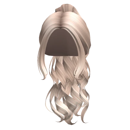 Long Lovely Curly Glam Ponytail (Platinum)